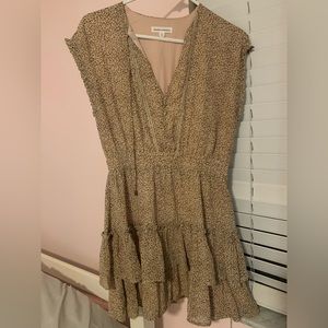 Pink Lily Leopard midi flowy dress size S